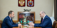 Игорь Комаров и Евгений Солнцев обсудили развитие региона. - Санчурский муниципальный округ